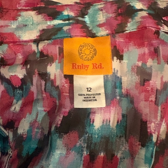 Ruby Rd. Multicolor Abstract Blouse - Picture 2 of 5